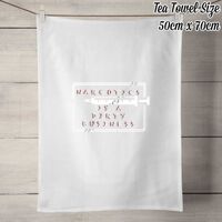 50% Linen Tea Towel - White Thumbnail